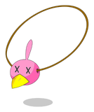 Amulette du Piou Rose