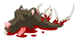 Carcasse de rat d'égouts