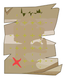 Worn Treasure Map