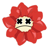 Rose démoniaque coupée