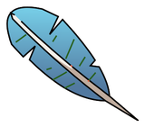Plume de Piou Bleu